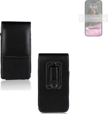 Produktbild von K-S-Trade Gürteltasche für Apple iPhone 14 Pro Schutz Hülle Handy Hülle mit Magnetverschluss Holster in schwarz