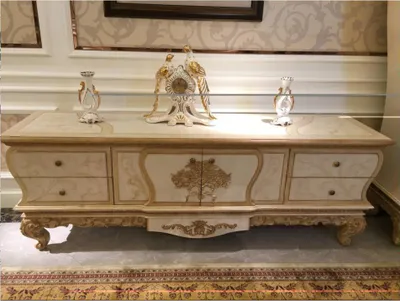 Produktbild von Sideboard TV Lowboard RTV XXL Schrank Tisch Wohnzimmer Holz Klassisch Barock e67