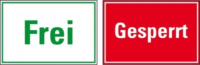 Produktbild von Dreifke® Schild I Doppelseitiges Magnetschild Frei-Gesperrt, Magnetfolie, 300...