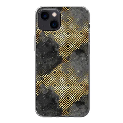 Produktbild von MuchoWow® Handyhülle Schutzhülle Hülle für iPhone 13 mini Gold - Marmor - Muster Silikon Softcase Handy Hülle - Softcase