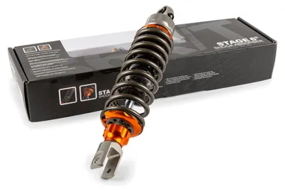 Image de Amortisseur Stage6 R/T Replica, 310 mm, noir et orange, réglable, pour Aerox 50