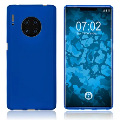 Produktbild von PhoneNatic Case kompatibel mit Huawei Mate 30 Pro - blau Silikon Hülle matt Cover