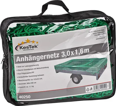 Anhängernetz Gepäcknetz Abdecknetz 1,6 x 3 m grün zur Ladungssicherung Hänger Ladegut Schutz Sicherung PKW LKW Anhänger Transport Logistik Netz günstig online kaufen 397769 40250 4066986402500 Stabilo-Fachmarkt.de KesTek