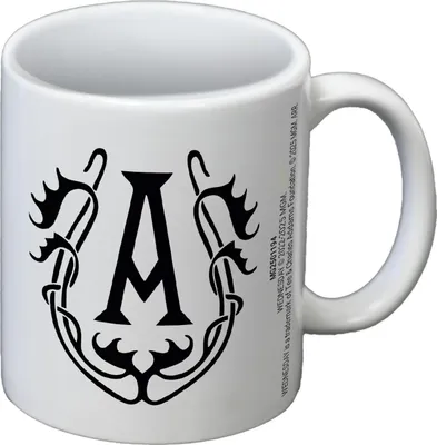 Immagine prodotto di Mercoledì - Tazza da caffè "Famiglia Addams", stemma PM12367 (taglia unica) (bianco/nero)