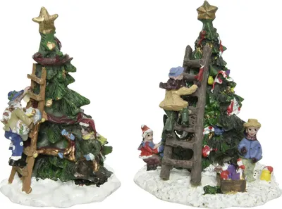 Produktbild von Kaemingk Dekofigur Weihnachtsbaum mit Kinder