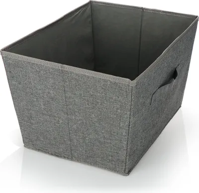 Produktbild von COM-FOUR® Aufbewahrungsbox - Faltbare Kiste zur Aufbewahrung - Faltbox mit Griff für Kleiderschrank, Kleidung, Bücher, Spielzeug