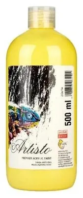 Produktbild von Gelbe Acrylfarbe, 500 ml - Zarte Farben