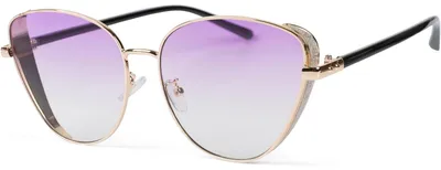 Produktbild von styleBREAKER Damen Cateye Sonnenbrille Glitzer, Gold/Lila