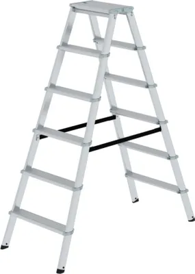 Produktbild von MUNK Günzburger Steigtechnik ML Stufen-Stehleiter beidseitig begehbar 2x6 Stufen
