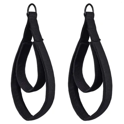 Produktbild von 1 Paar Pilates-Gurte, Pilates-Doppelschlaufengurt, Reformer-Fitness-D-Ring-Gurte, gepolsterte Pilates-Ausrüstung, D-Ring-Yoga-Übungsgurte, Zubehör, Heim-Fitnessstudio-Workout