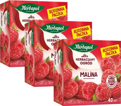 Produktbild von Herbapol Himbeere Tee 120 Teebeutel - Früchtetee Kräutertee natürliche Mischung