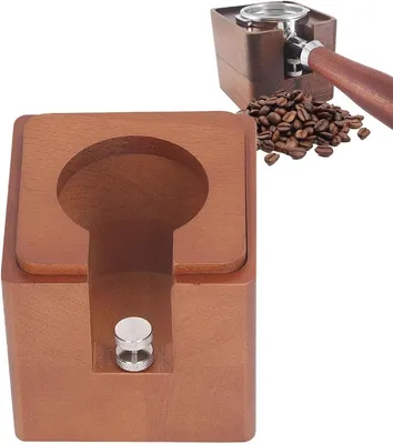 Kaffee Portafilterhalter aus Holz - Abnehmbarer Tamper-Ständer für Espresso-Zubehör (51mm, 54mm, 58mm)