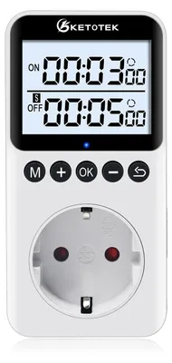 Digitale Zeitschaltuhr mit Hintergrundbeleuchtung, 16A 230V 3680W