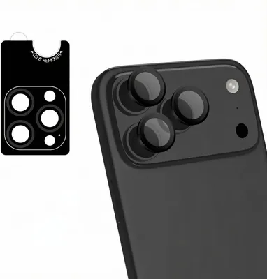 Immagine prodotto di imoshion Confezione da 2 cover per l'obiettivo della fotocamera dell'iPhone 17 Pro / 17 Pro Max - Nero