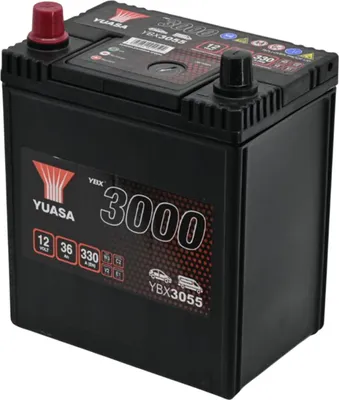 Produktbild von YUASA YBX3055 SMF Starterbatterie 12V 36Ah 330A(EN)