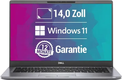Produktbild von Dell Latitude 7400 14 Zoll Full HD Laptop Intel Core i5-8365U@ bis zu 4,1 GHz 8 GB 256 GB SSD mit Windows 11 Pro & GRATIS Antiviren-Software HDMI (Generalüberholt)
