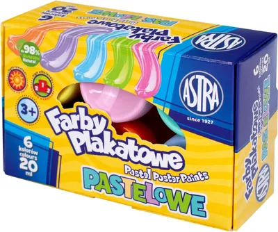 Produktbild von Plakatmalfarben Pastell 6 Farben 20 ml