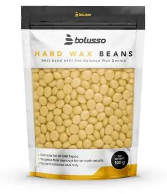 Obrázok produktu pre Bolusso voskové guličky s medom 100 g | Depilácia bez pásikov, na tvár, nohy a oblasť bikín | Kompatibilné s ohrievačom vosku