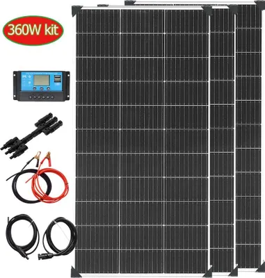 Productafbeelding van Zonnepaneel, hoge efficiëntie, duurzame constructie, 12V 360W zonnepaneelset