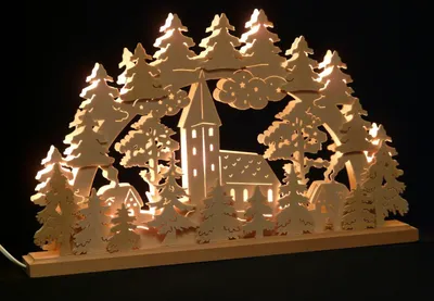 Produktbild von Original Erzgebirgischer Marken Schwibbogen Lichterbogen 50 x 31 cm S50-B_112