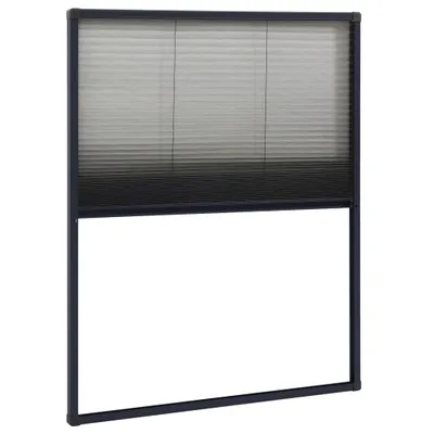 Produktbild von vidaXL Insektenschutz-Plissee für Fenster Aluminium Anthrazit 60x80cm