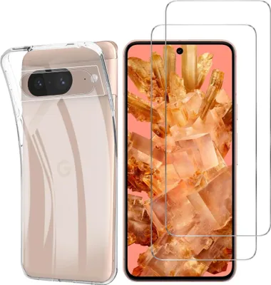 Immagine prodotto di Custodia per Google Pixel 8 con 2 protezioni in vetro temperato Phonillico®