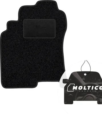 Produktbild von moto-MOLTICO Fahrer Fußmatte Auto Velours Fahrerseite Autoteppiche Schwarz Fahrermatte 1-teilig passend für Nissan X-trail 2001-2007
