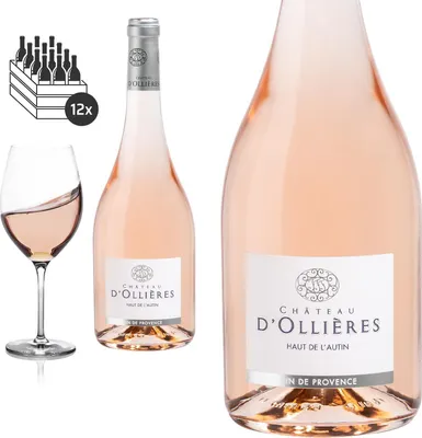 Produktbild von 12er Karton 2022 Côteaux Varois en Provence rose HAUT DE L'AUTIN von Château d'Ollières - Roséwein