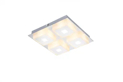 Produktbild von Globo Quadralla Deckenleuchte Aluminium Chrom, 4xLED; 41111-4