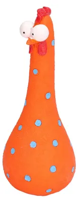 Hahnfigur aus Harz, orange, 20 cm, für Garten & Terrasse