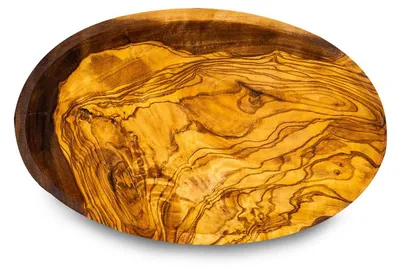 Image de Omgoods - Bol à collation en bois d'olivier unique, 17 x 10 cm