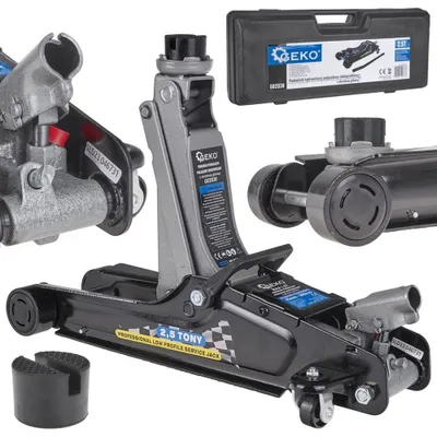 Obrázek produktu pro GEKO Pojízdný hydraulický zvedák 2,5t nízkoprofilový, kufr G02030
