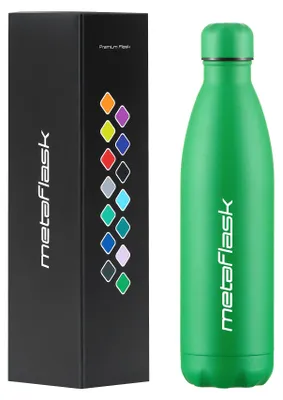 Edelstahl-Isolierflasche 500 ml, dunkelgrün, auslaufsicher, 24h kalt