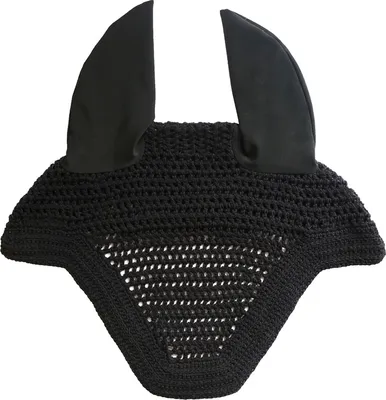Produktbild von Kentucky Horsewear Fliegenmütze Fly veil Wellington Fliegenhaube Fliegenohren Black Full