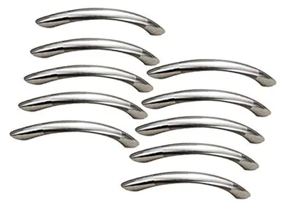 Produktbild von 20er Set Silberne Schubladegriffe Möbelgriffe Relinggriffe, Bogengriffe Küchengriffe Schrankgriffe Stangengriffe aus gebürstetem Edelstahl (10 Stück, 64 mm)
