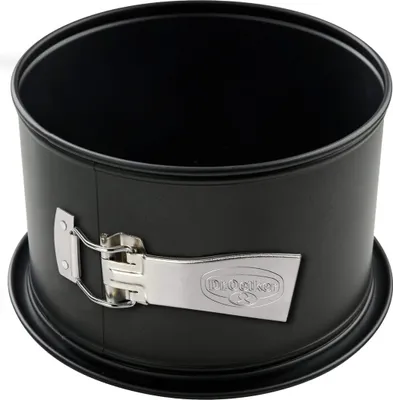 Produktbild von Dr. Oetker Springform mit extra hohem Rand Ø 18 cm Back-Freude Classic, Kuchenform mit Antihaft-Beschichtung, hochwertige Backform aus Stahlblech (Farbe: Schwarz)
