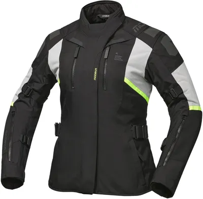 Produktbild von Modeka Striker III Damen-Motorrad-Textiljacke, schwarz/hellgrau, 36