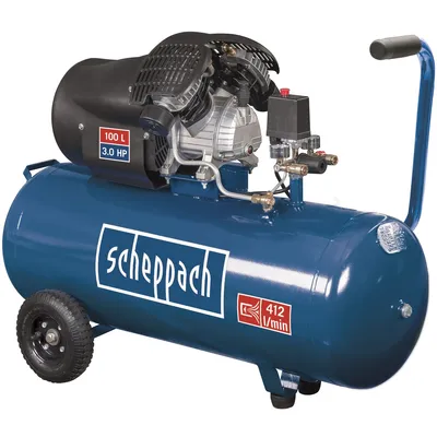 Image de Compresseur Scheppach HC120DC Compresseur à air comprimé | Pression de service 10 bars | Moteur 3,0 CV | Capacité du réservoir 100 l | Débit d'aspiration 371 l/min