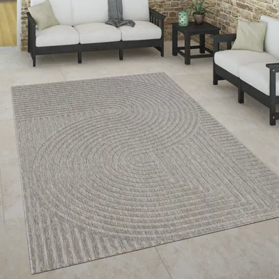 Produktbild von Outdoor Teppich Skandinavisch wetterfest Modern & Pflegeleicht für Innen & Außen Grösse 120x170 cm