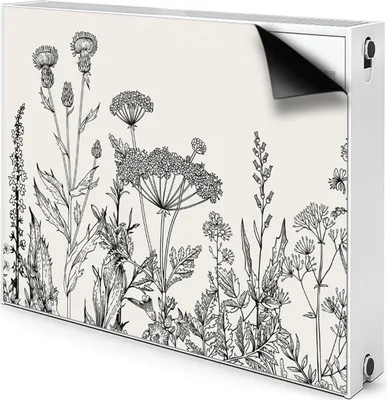 Produktbild von Magnet Heizkörper-Abdeckung Verkleidung Abdeckung Heizkörperabdeckung 100x60 cm  - Feld, Wiese