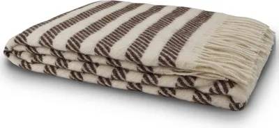 Produktbild von Fair De Luxe Wolldecke 100% Wolle | wärmende Wohndecke/Plaid vielseitig einsetzbar | Braun/Natur