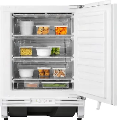 Electrolux Unterbau-Gefrierschrank / 820 mm / 95 L / Temperaturalarm / Festtür / E LYB3AE82R Frontansicht geöffnet
