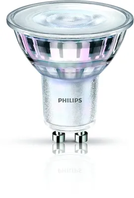 A single Philips LED light bulb on a white background.