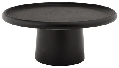 Stand-Tortenschale aus Steingut, schwarz, Ø21 cm, Höhe 9 cm