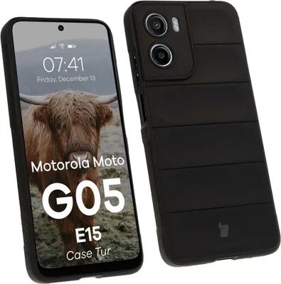 Produktbild von Robuste Handyhülle für Motorola Moto G05 / E15, Bizon Case Tur, Schwarz