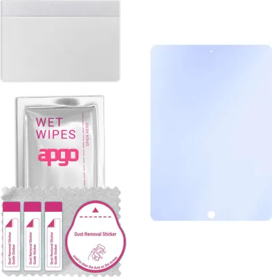 Produktbild von apgo Hybrid Schutzglas, kompatibel mit Apple iPad 3 Wi-Fi, 9H Härte, Flexible Nano Glass PRO, toller Ersatz für Hartglas, kratzfester Displayschutzglas, Displayschutz, Full Glue