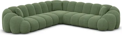 Produktbild von Strukturstoff Ecksofa Liora Grün