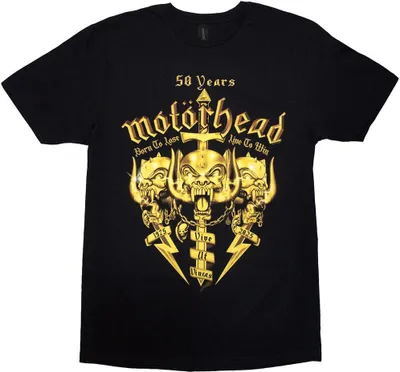 Obrázek produktu pro Motorhead - Tričko "50 Years Swords & Warpig" pro muže/dámy Uni RO13446 (S) (Black)