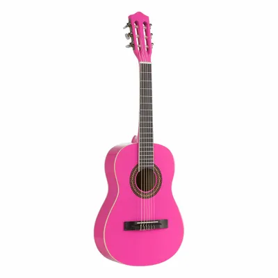 Immagine prodotto di Voggenreiter Voggy Kindergitarre 1/2, Kinder Gitarre, Erstgitarre, Akustikgitarre, Instrument, Musikinstrument, Pink, Holz, ab 6 Jahre, 1095