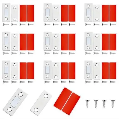 Produktbild von Schiebeinlagen für Küchenschubladen, selbstklebende Magnete, dünne Metallplatten mit Schrauben für Küchen, Schränke, Türen, 10 Stück